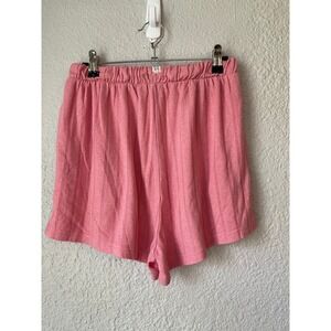 Roxy Knit Lounge Shorts Elastic Waist Casual Comfy Pink Size M